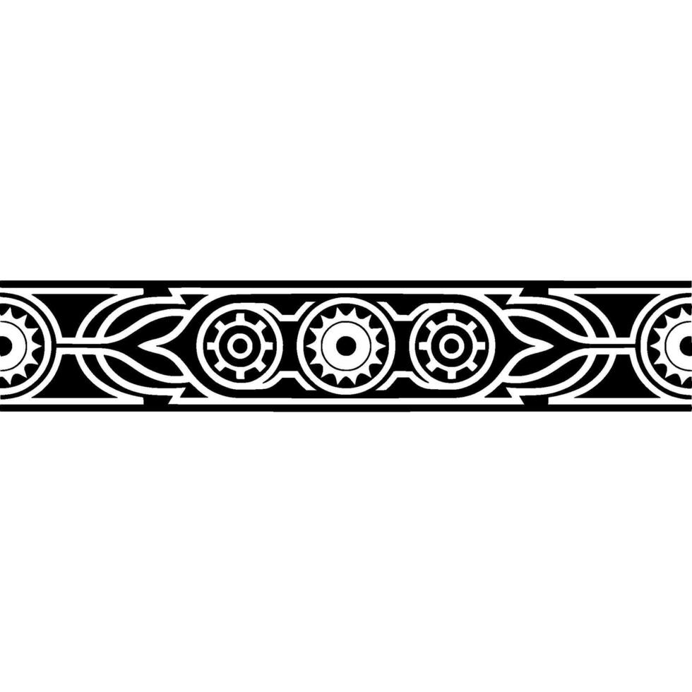Geometric Mechanical Border, Industrial Deco Style vector