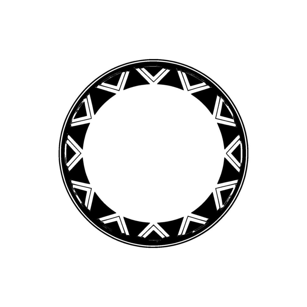 Geometric Circle Emblem, Modern Abstract vector