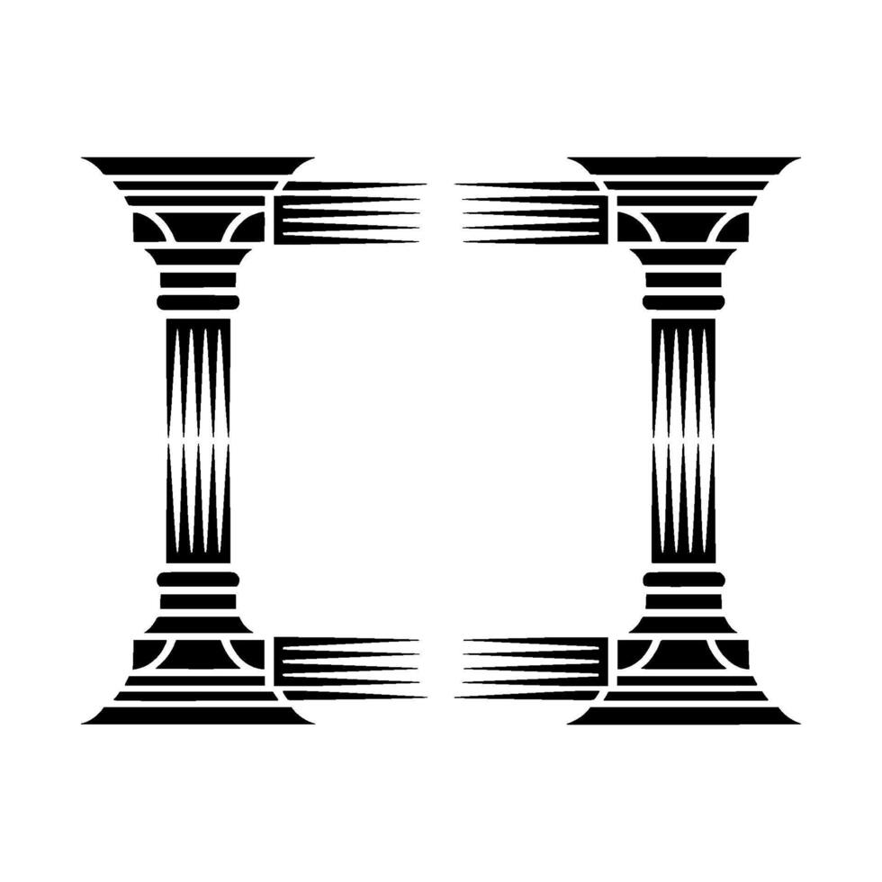 Geometric Pillars, Minimalist Framework, Balanced Symmetry vector