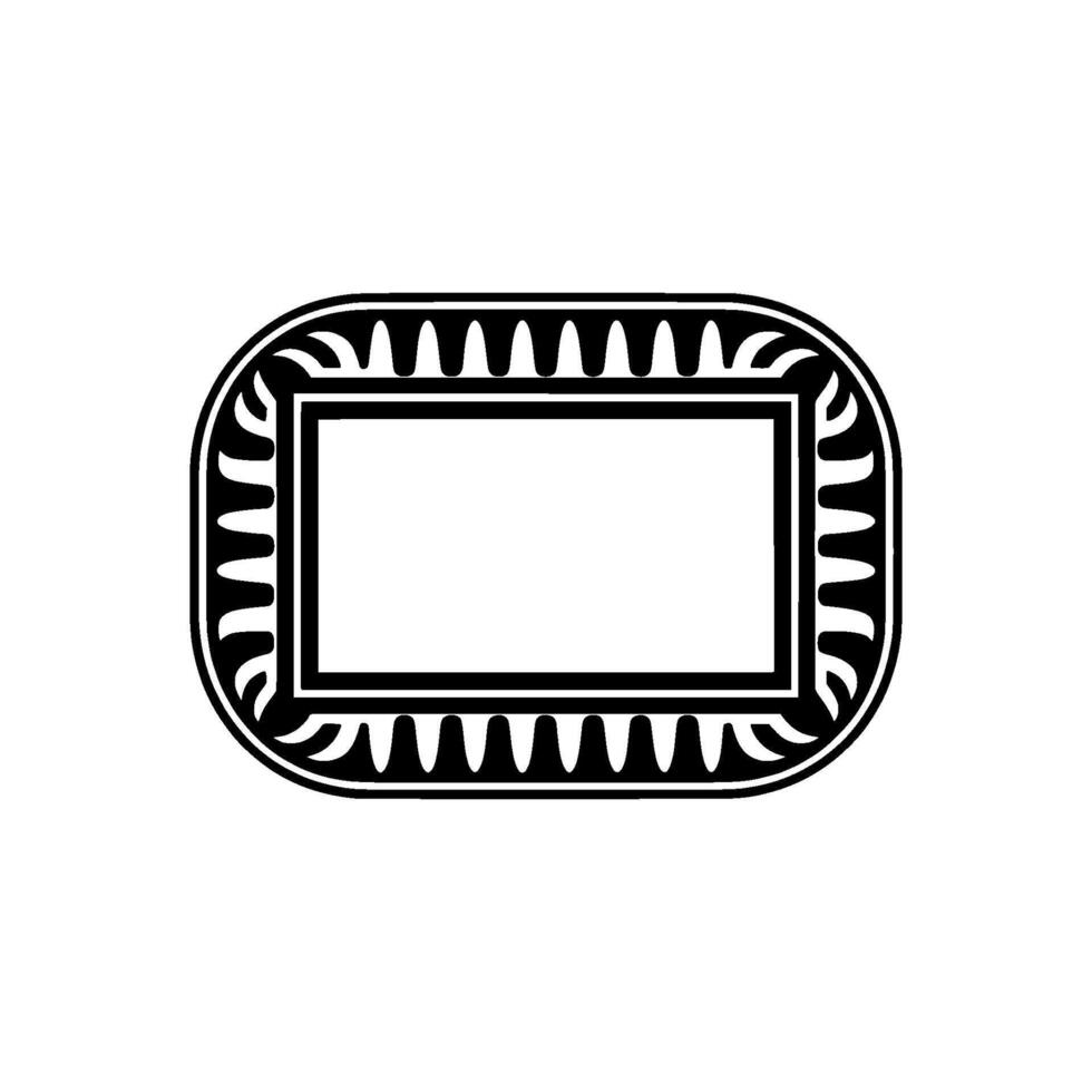 Geometric Oval Frame, Minimalist , Blank Canvas vector