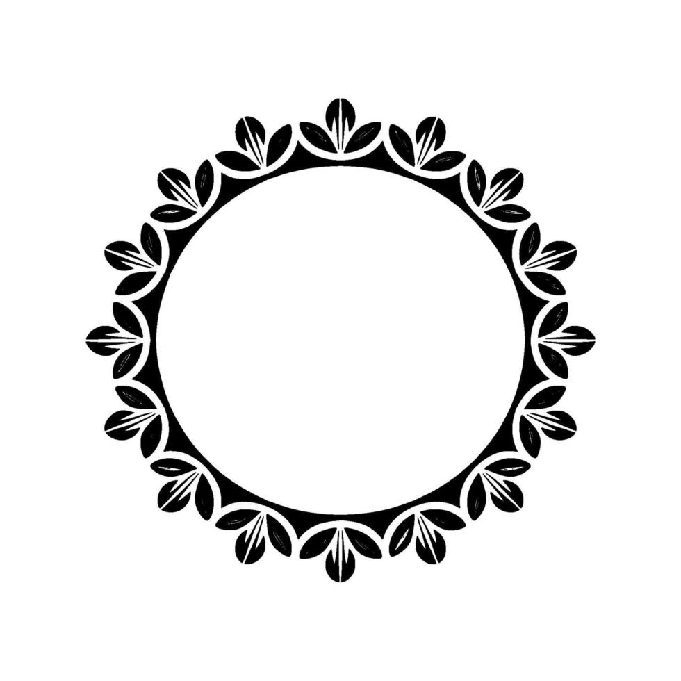 Elegant Botanical Frame, Minimalist - Leaf vector