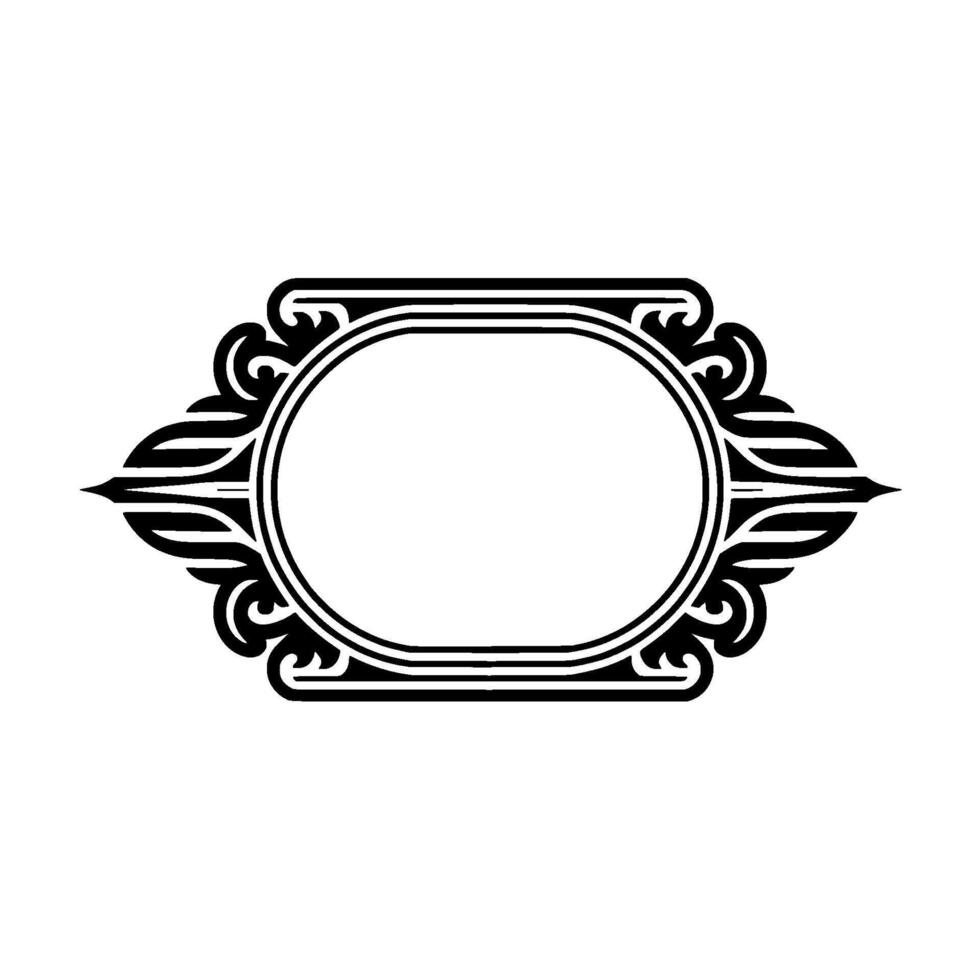 Ornate Oval Frame, Vintage , Elegant Border vector
