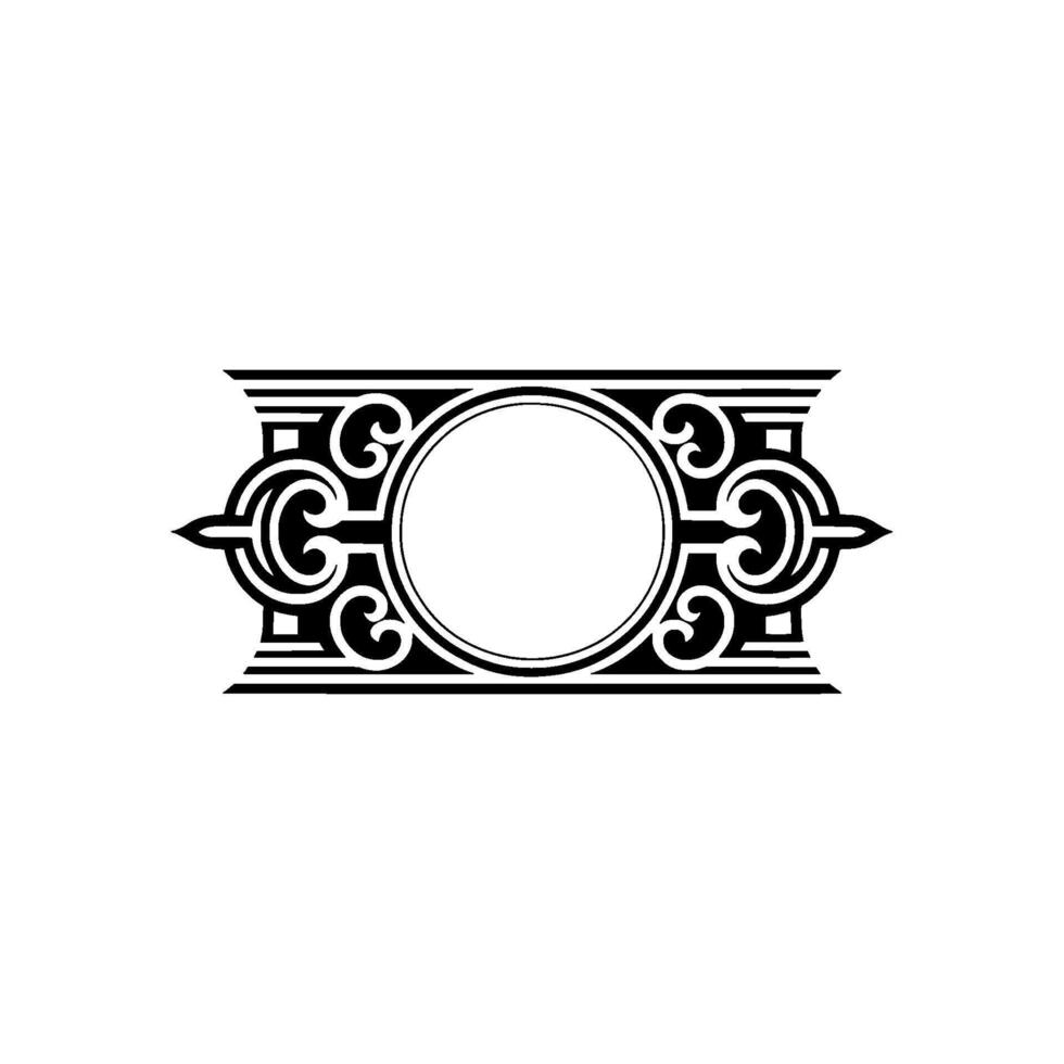 Ornate Circular Frame, Vintage Element, Ornament vector