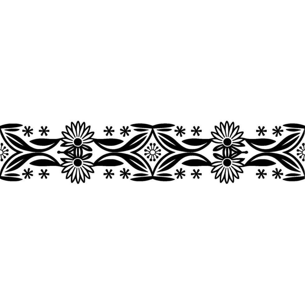 Elegant Floral Border, Vintage Element, alternate version 3 vector