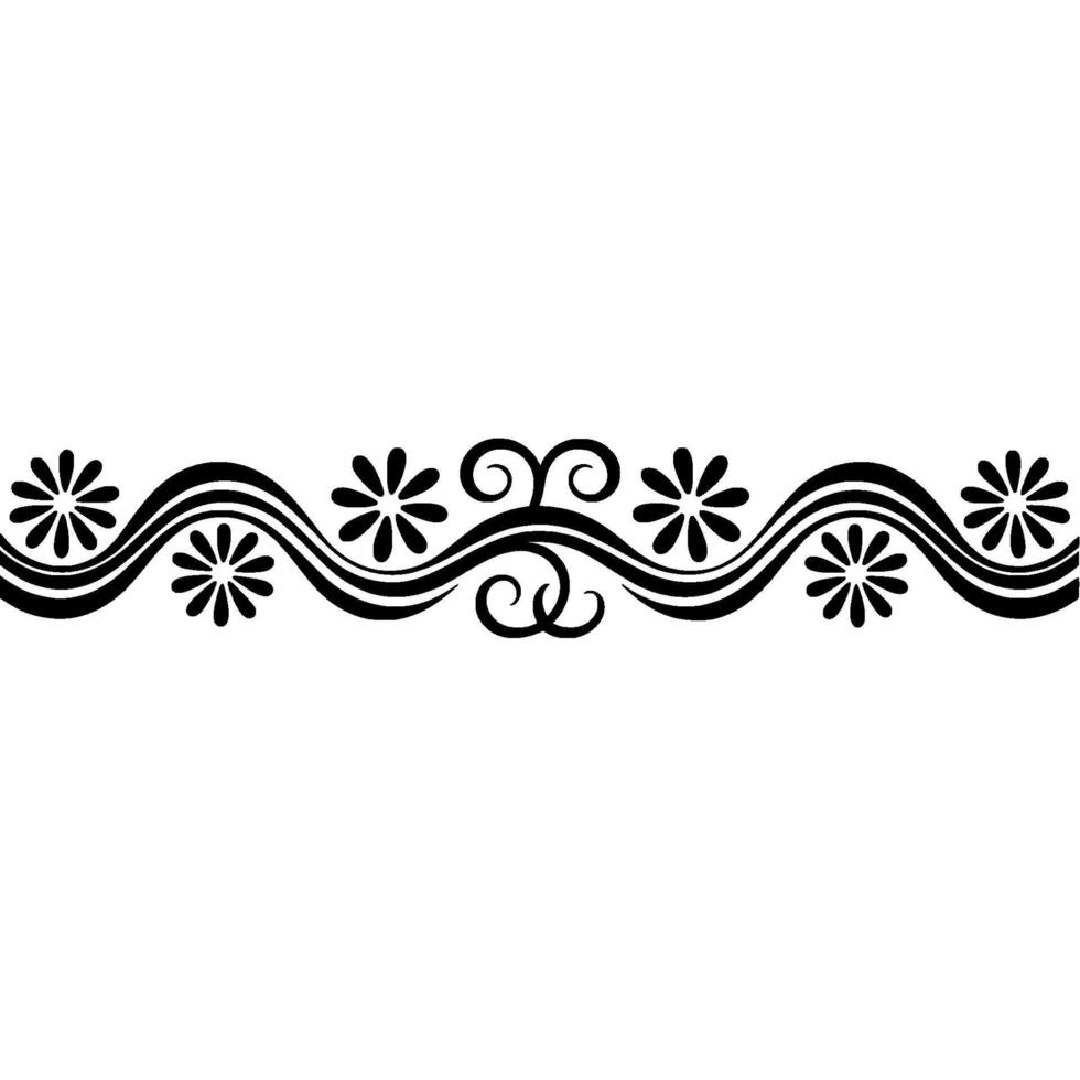 Elegant Floral Border, Vintage Element - Background vector