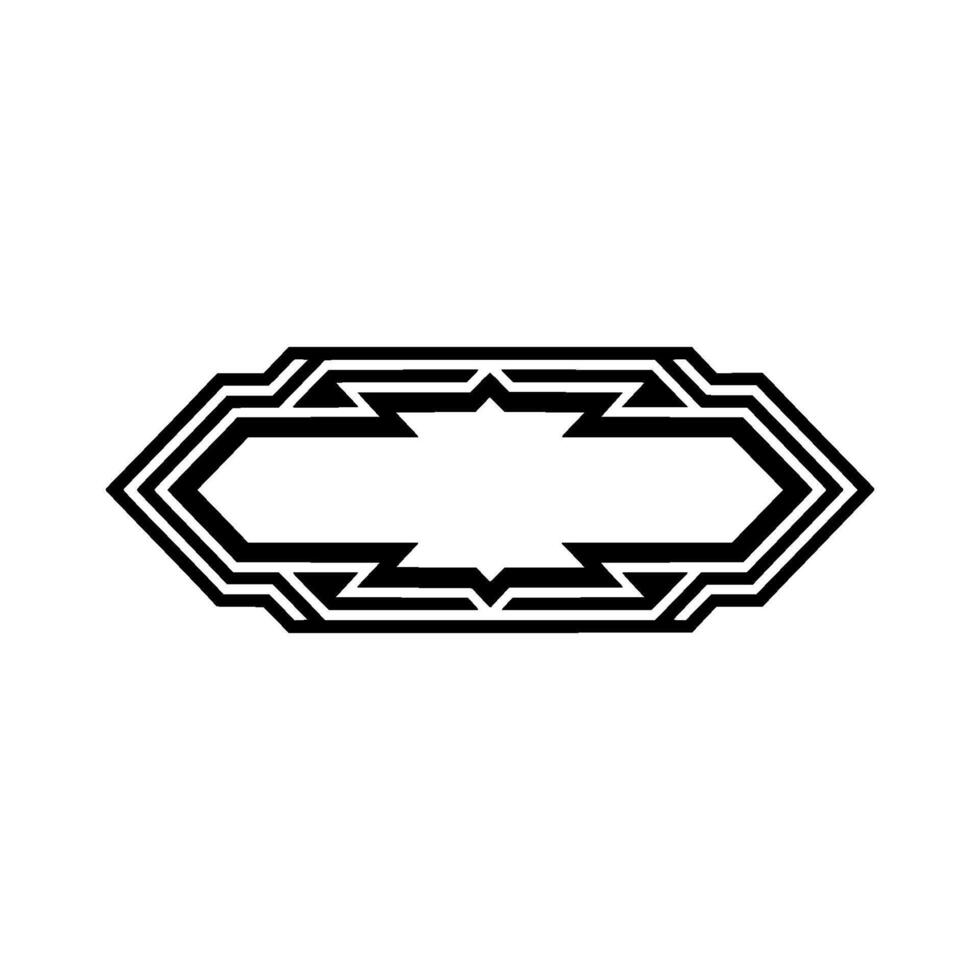 Geometric Arrowhead Emblem, Art Deco Style - Arrow vector