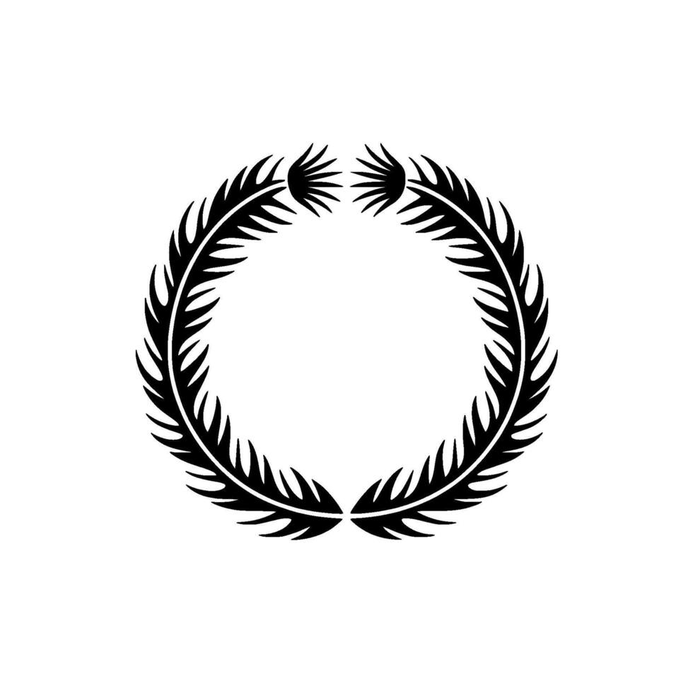 Elegant Laurel Wreath, Minimalist , Symbolic Award vector