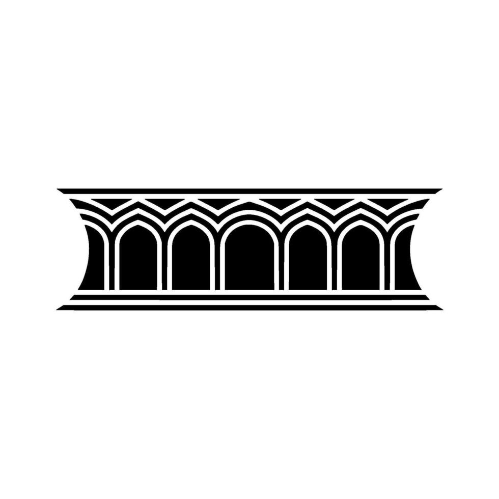 Gothic Archway Silhouette, Minimalist, Emblem vector