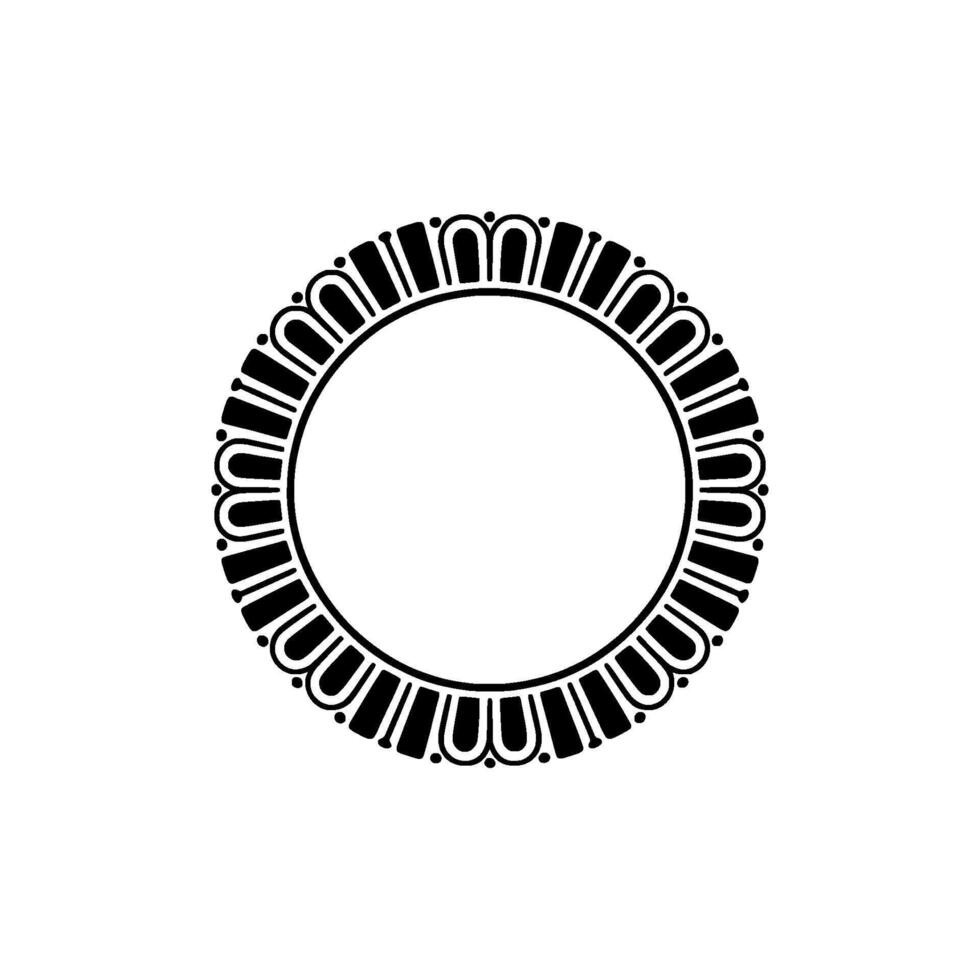Geometric Circle Ornament, Minimalist, Modern vector
