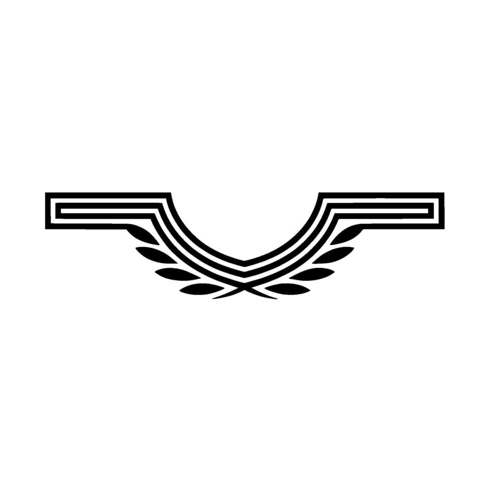 Elegant Laurel Emblem, Minimalist , Vintage Style vector