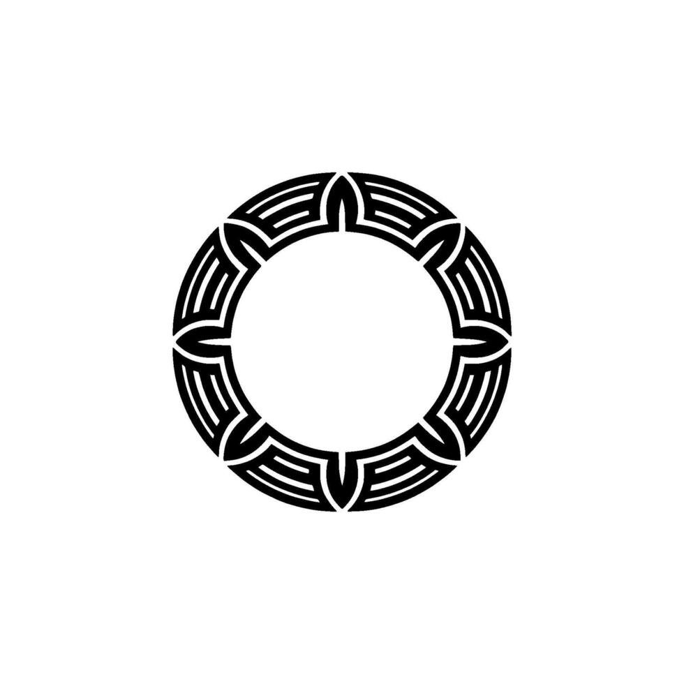 Geometric Tribal Circle, Minimalist , Circular Motif, Symmetry vector