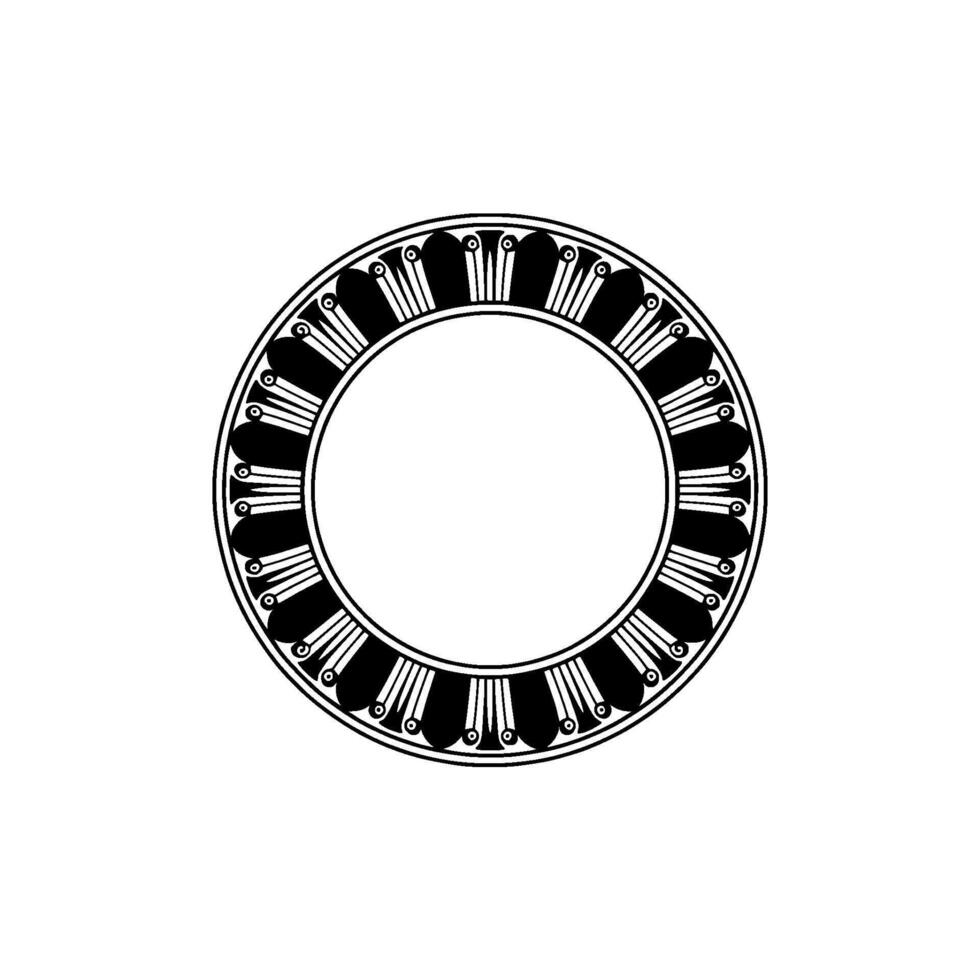 Circular Keyframe, Minimalist Music Motif, Vintage Aesthetic vector