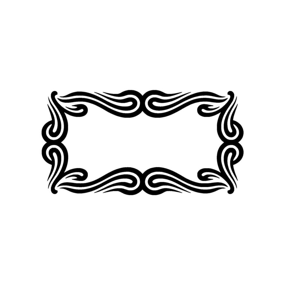 Intricate Tribal Frame, Elegant Border, Swirls vector