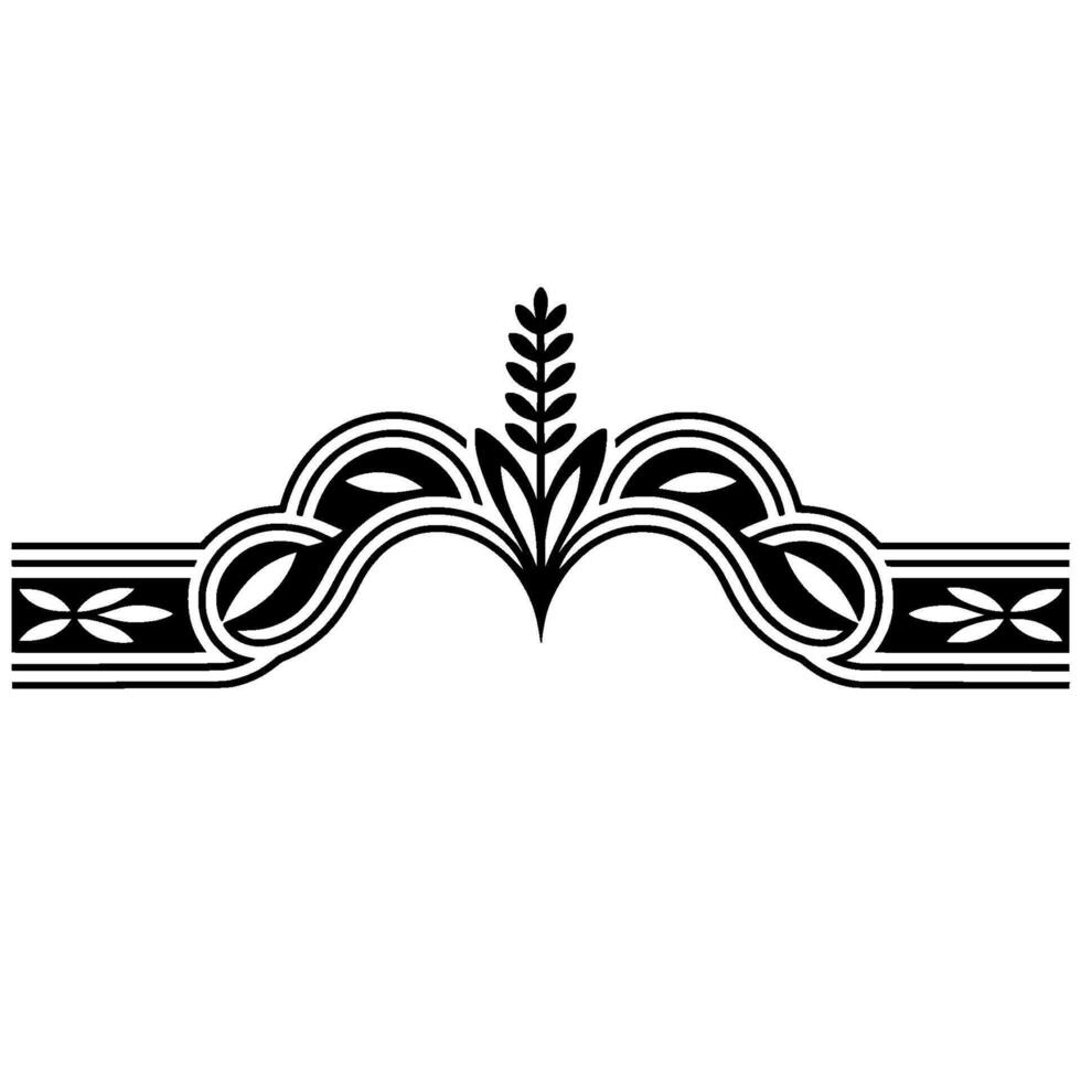 Elegant Art Nouveau Decorative Border Element vector