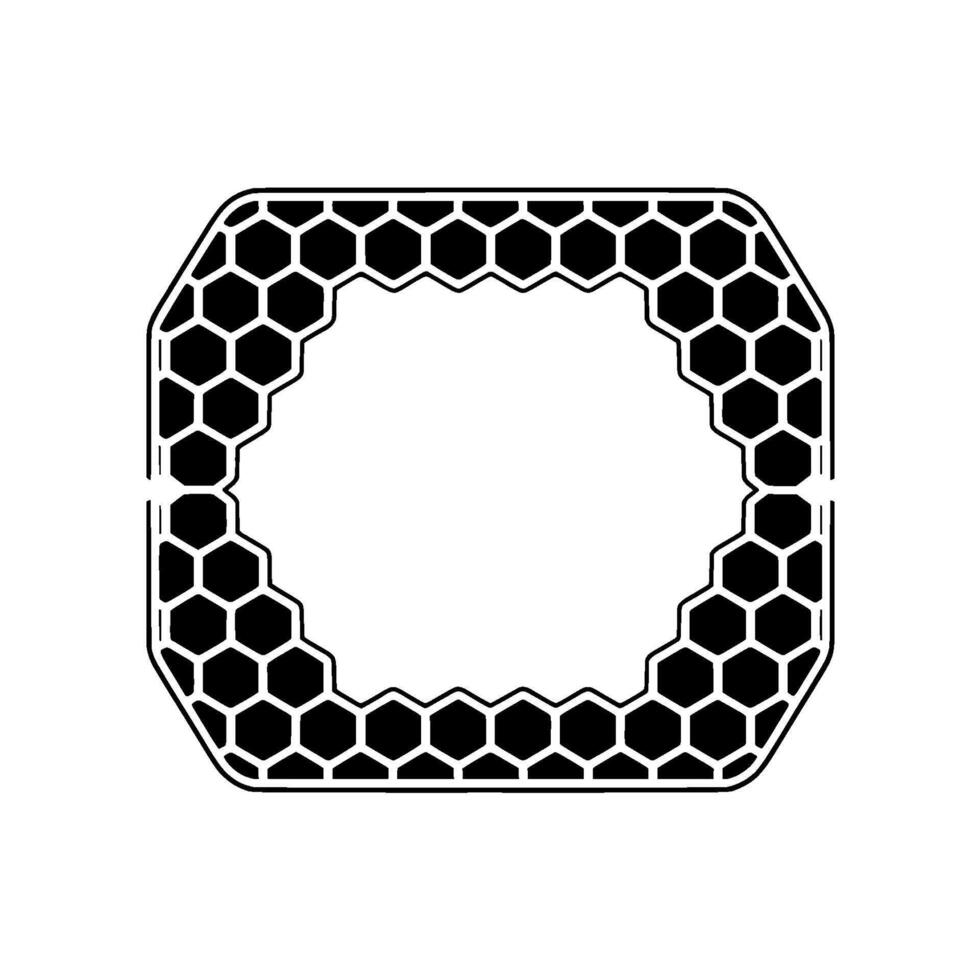 Geometric Hexagon Frame, Minimalist - Abstract vector