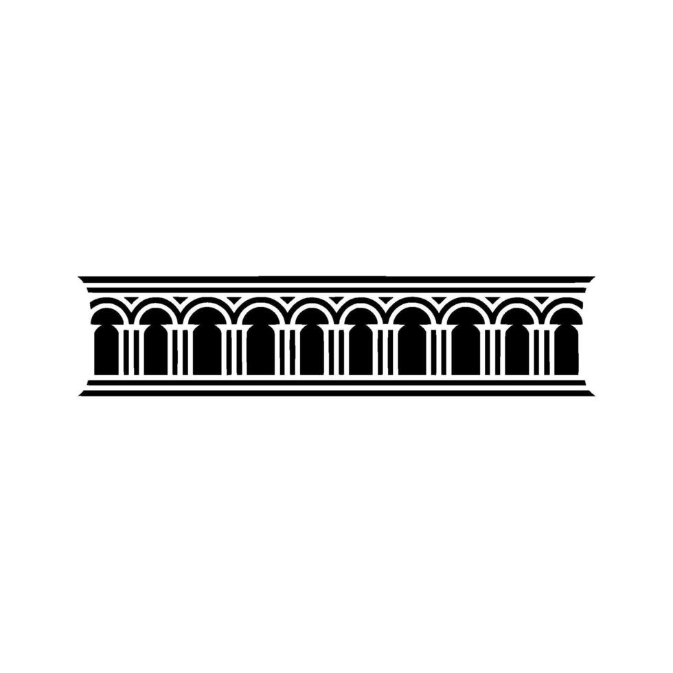 Elegant Archway Decorative Border, Vintage Style vector
