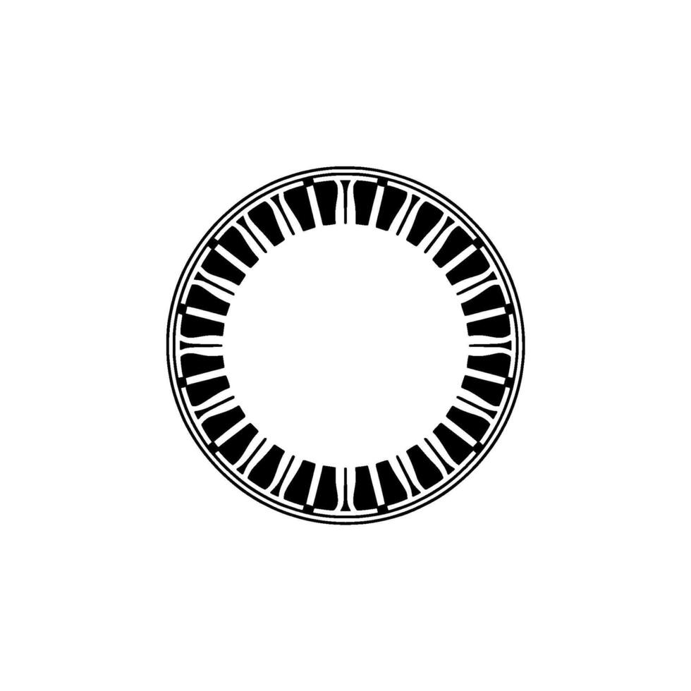 Minimalist Circular Emblem, Geometric , Modern, Retro vector