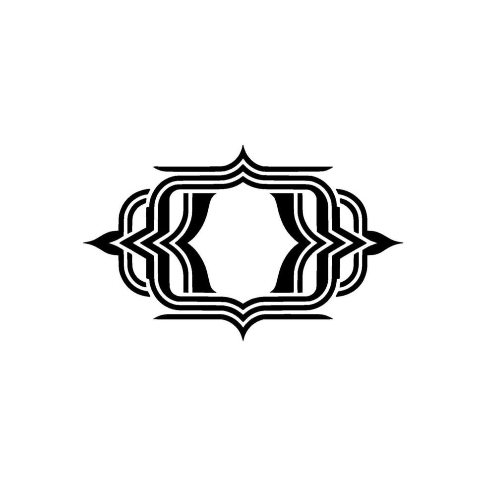 Art Deco Geometric Ornament, Elegant Monogram vector