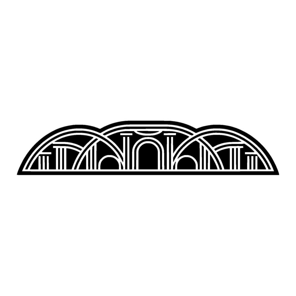 Art Deco Wave Border, Elegant Line Art vector