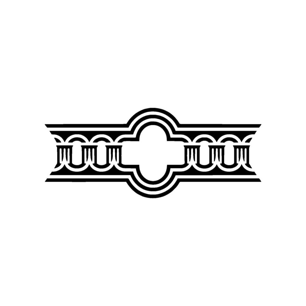 Art Deco Ornament Border, Geometric Elegance, Symmetry vector