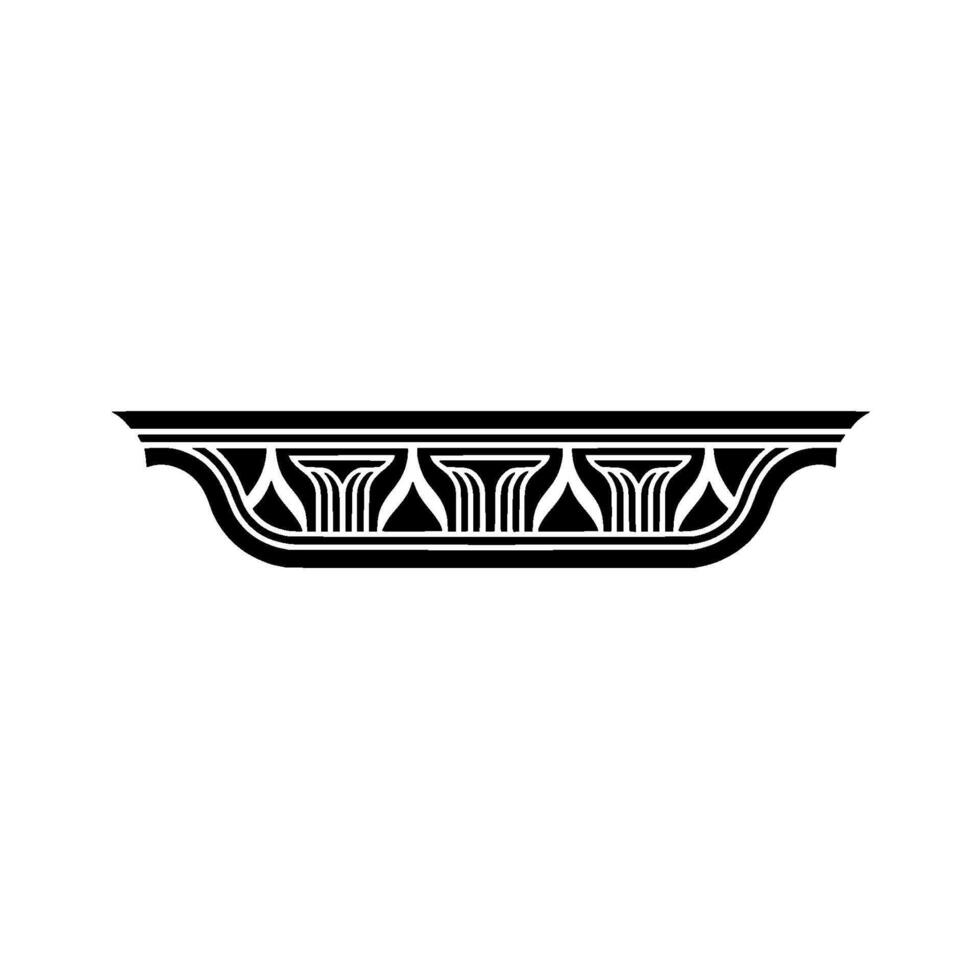 Egyptian Revival Archway, Detailed Ornamentation vector