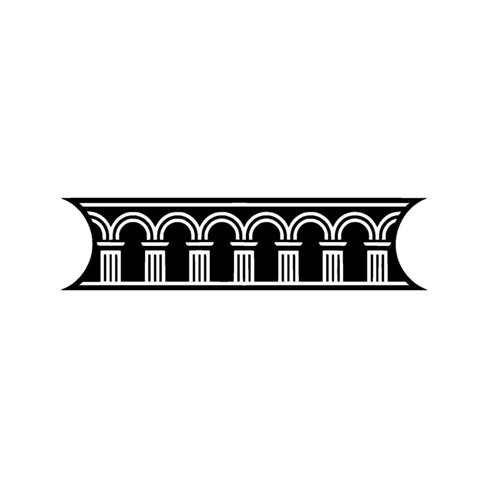 Geometric Archway, Minimalist , Classic Ornamentation, Lineart vector