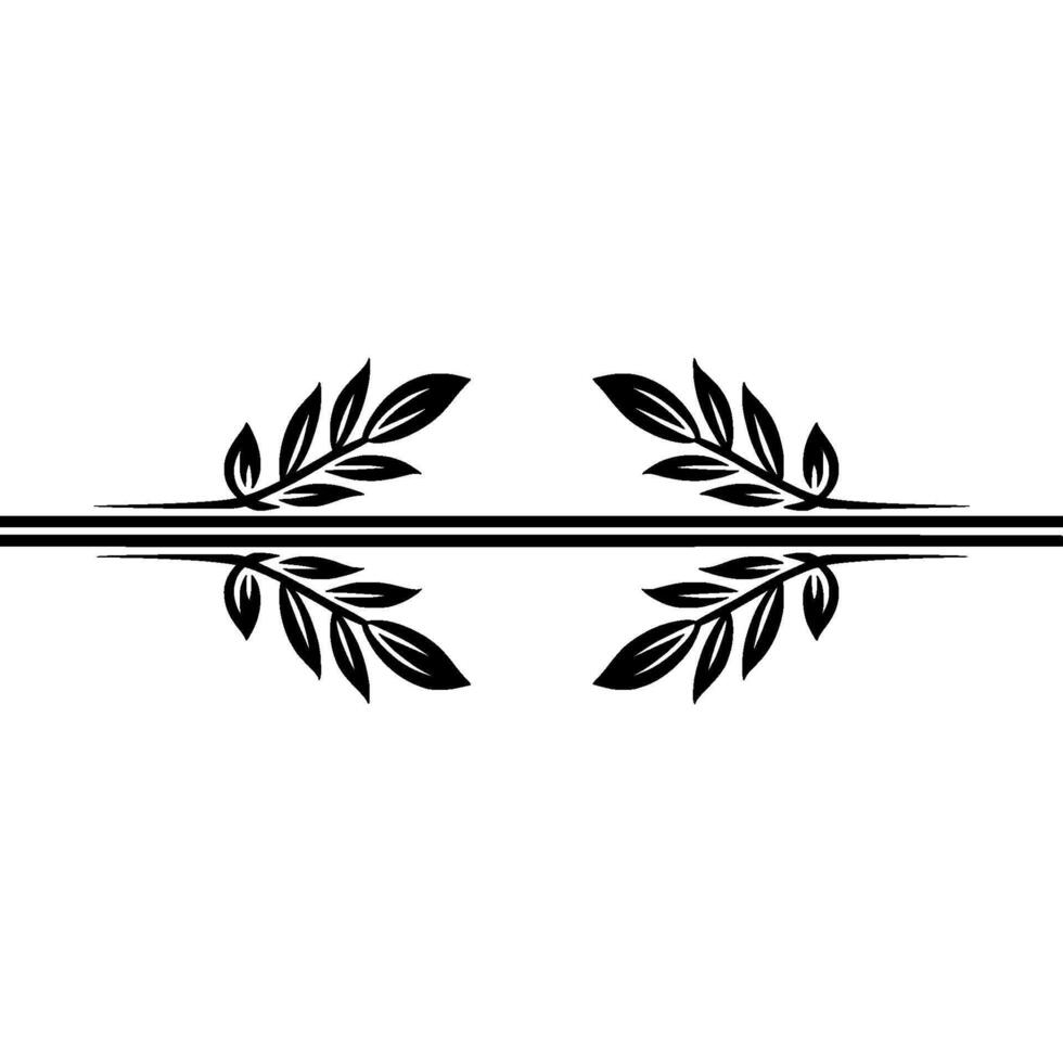 Elegant Botanical Divider, Minimalist, Symmetry vector