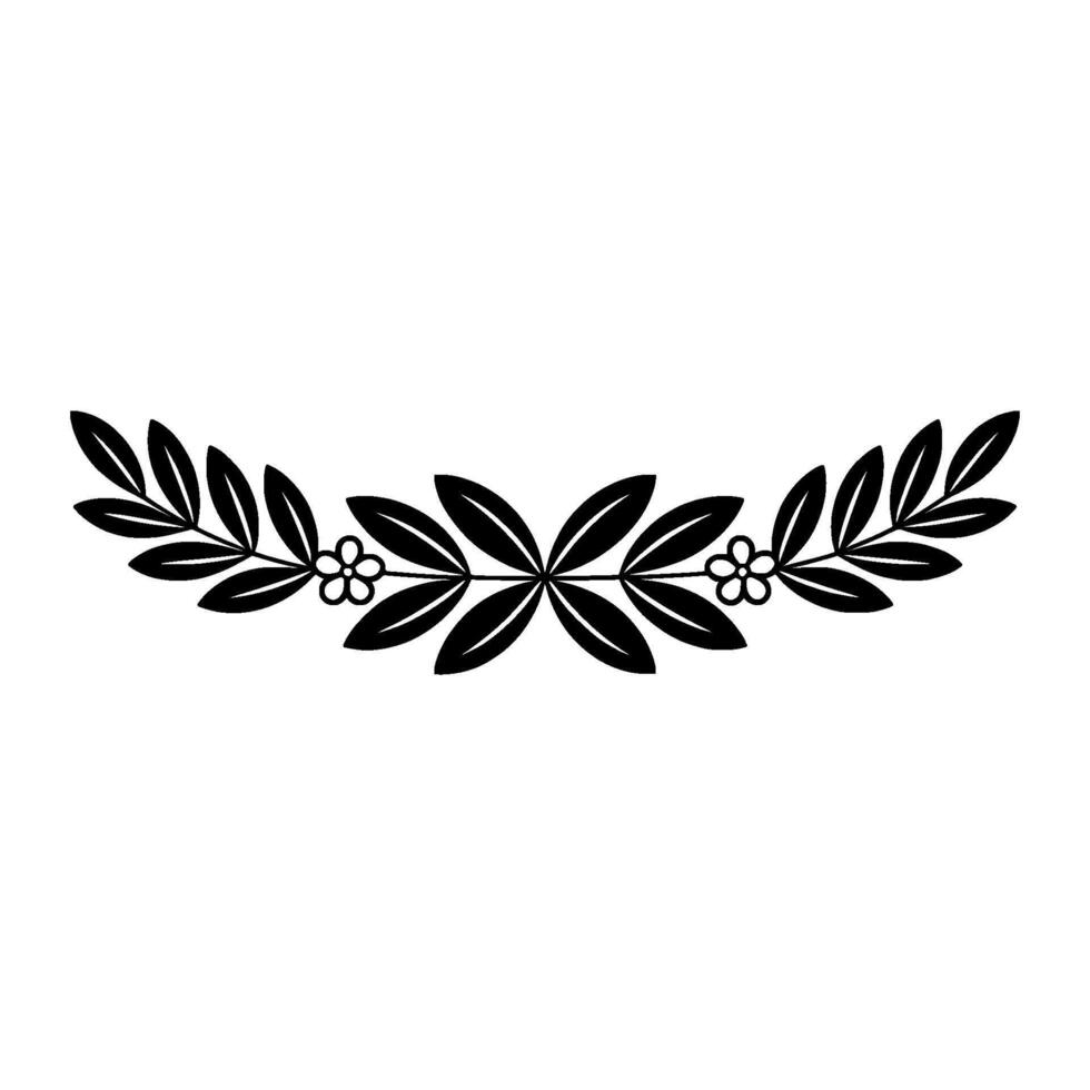 Elegant Botanical Border, Vintage Style Illustration, Laurel vector