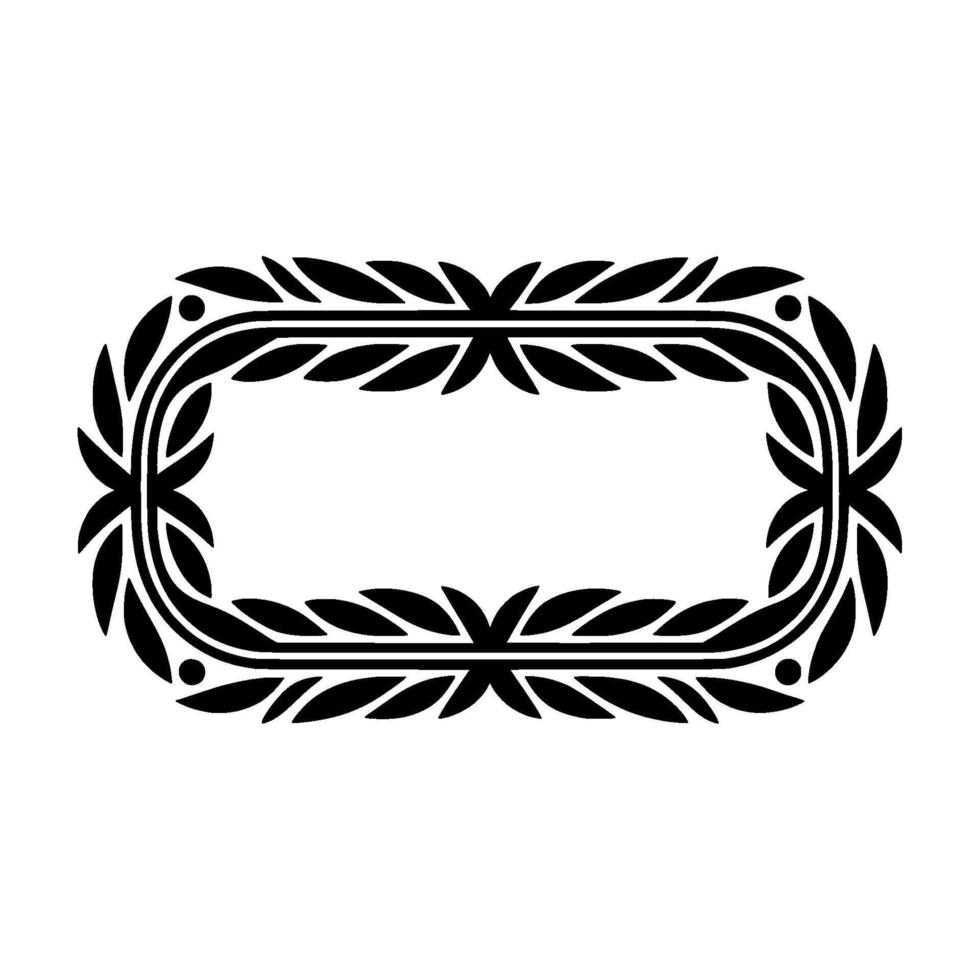 Elegant Oval Frame, Botanical Ornamentation, Vintage, Ornament vector