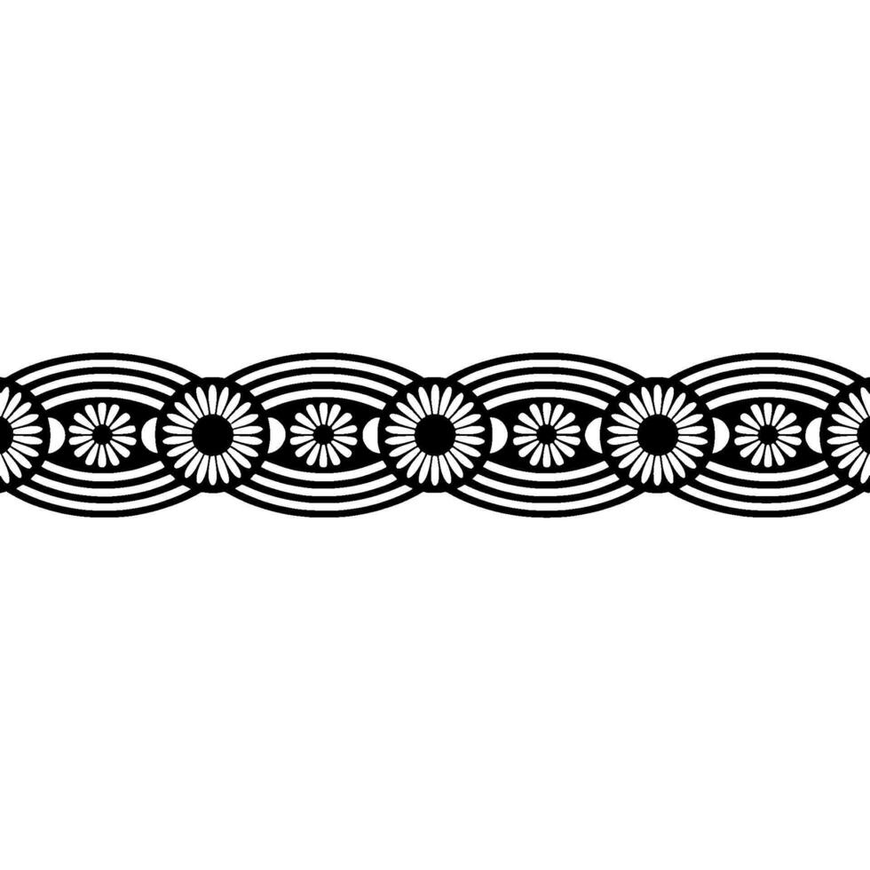 Geometric Floral Border, Minimalist , Subtle Texture vector