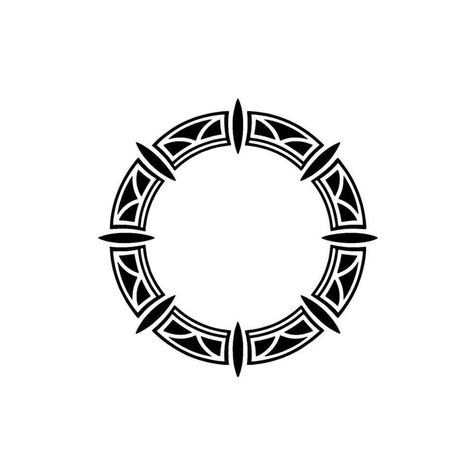 Geometric Tribal Circle, Minimalist - Stylized vector