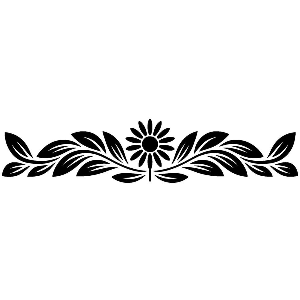 Elegant Floral Border, Vintage , Decorative Element - Emblem vector