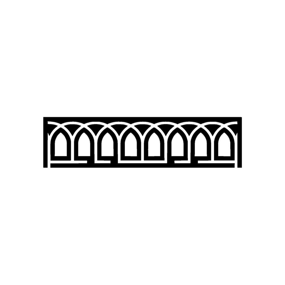 Geometric Arch Border, Minimalist , Elegant Outline, Pattern vector