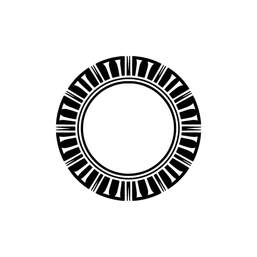 Geometric Circle Motif, Minimalist , Circular Frame vector