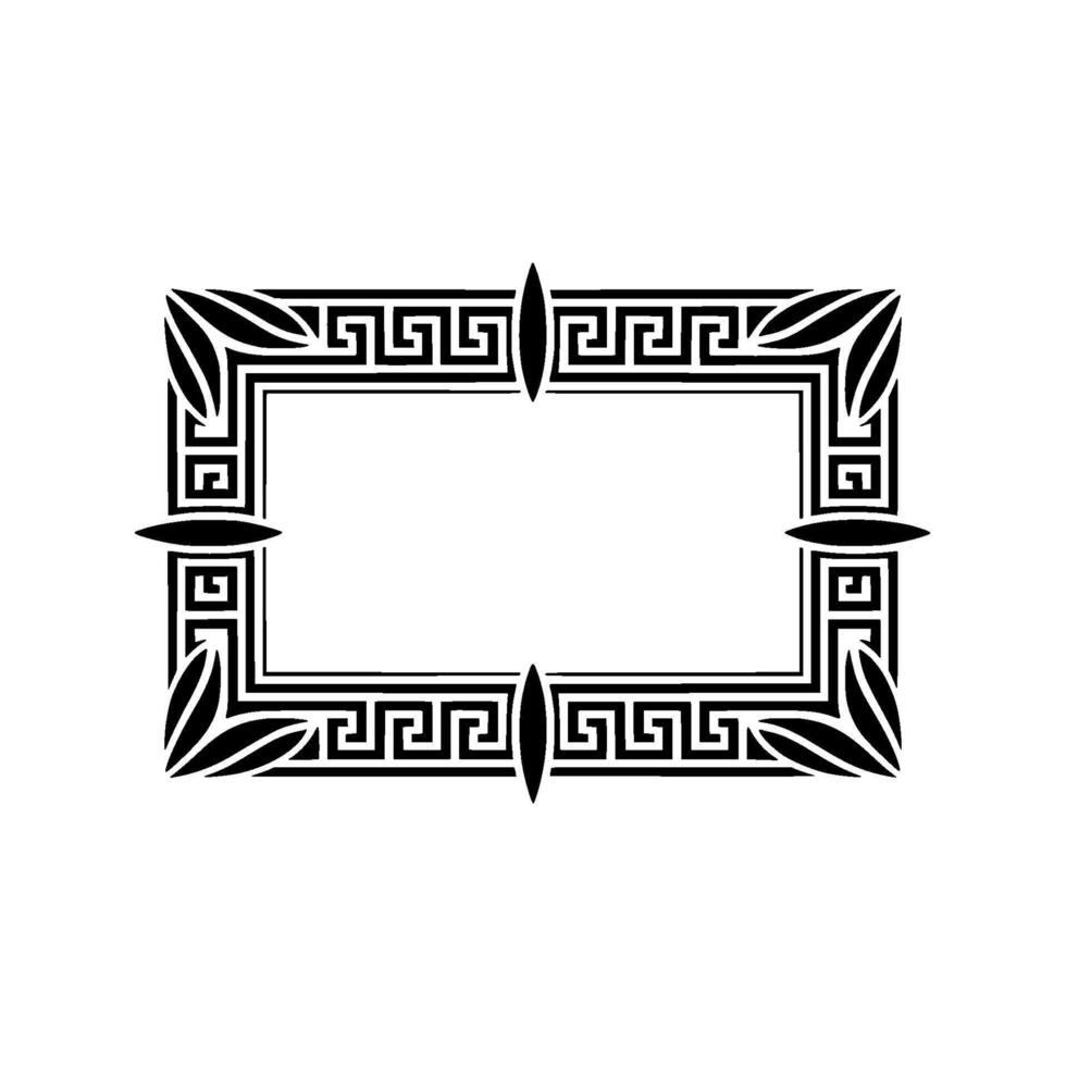 Elegant Greek Key Border Frame, Minimalist, Greekkey vector