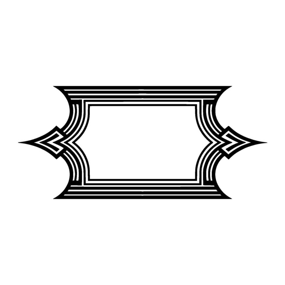 Art Deco Frame, Geometric Ornament, Minimalist - Pattern vector