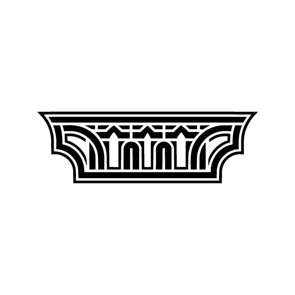 Geometric Crown Art Deco Ornamentation, Minimalist vector