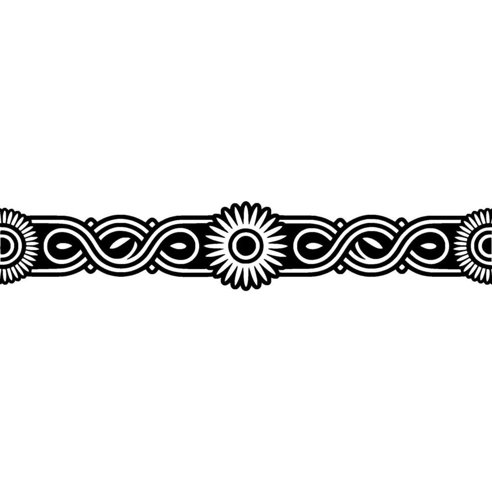 Intricate Celtic Border, Stylized Floral - Ornament vector