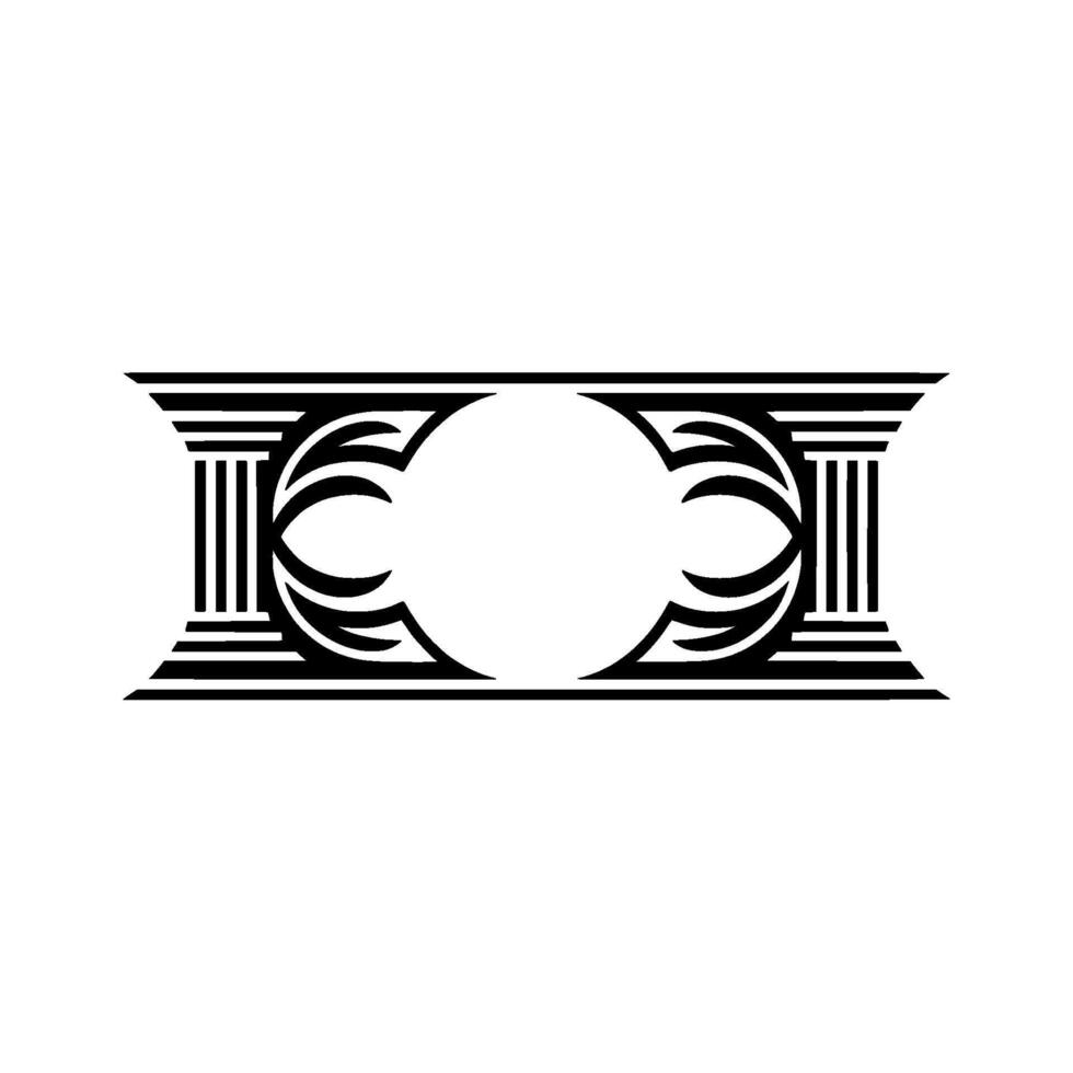 Geometric Column Pair, Minimalist , Abstract Symmetry vector