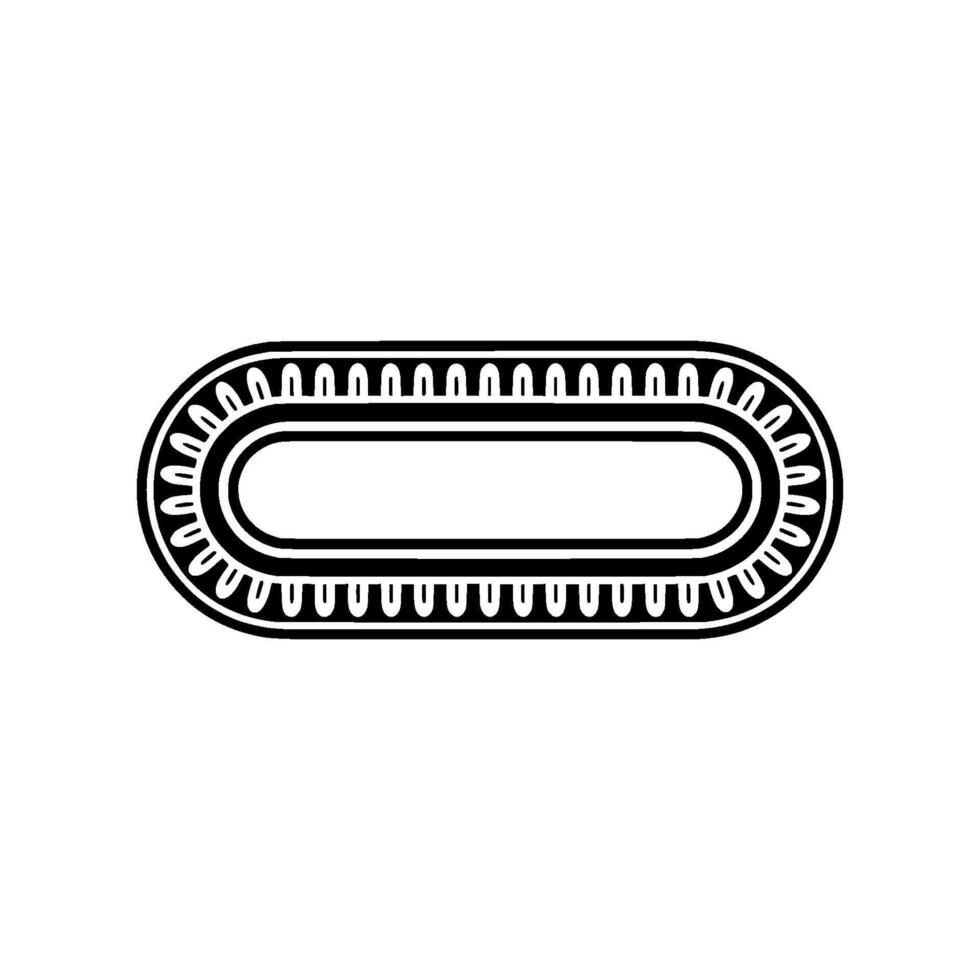 Minimalist Oval Emblem, Geometric , Modern vector