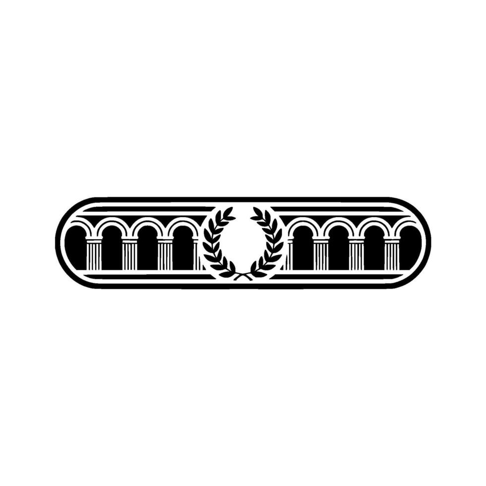 Classic Laurel Emblem, Vintage , Elegant Symbol vector