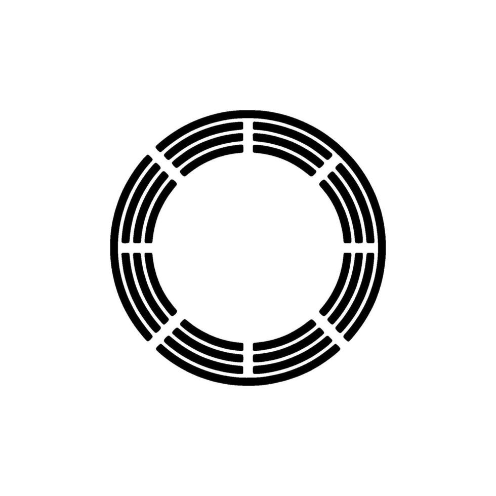 Minimalist Circular Emblem, Balanced Harmony, Abstract vector