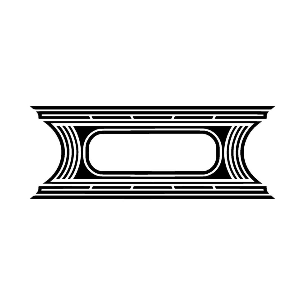 Geometric Deco Emblem, Minimalist , Elegant Ornament vector