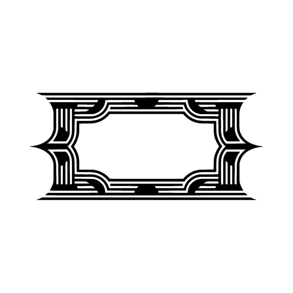 Art Deco Frame, Geometric Ornament, Minimalist, Minimalism vector