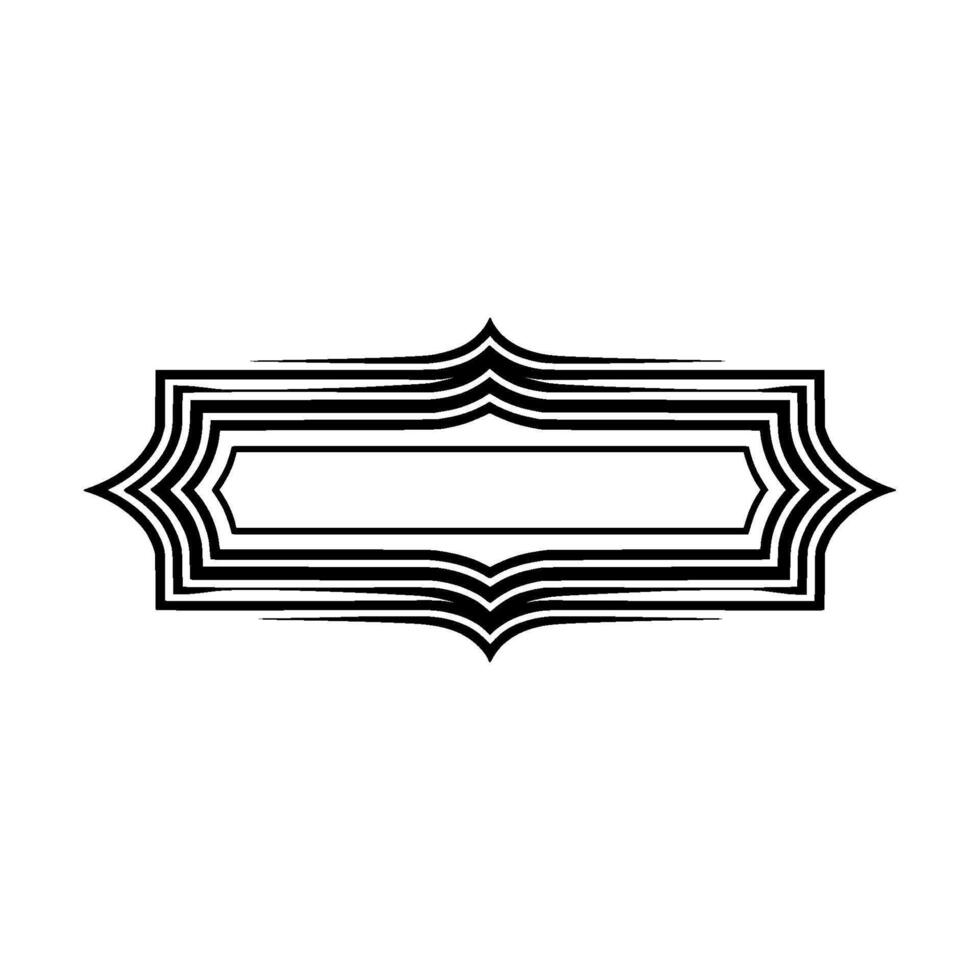 Geometric Deco Border, Elegant Frame, Minimalist vector