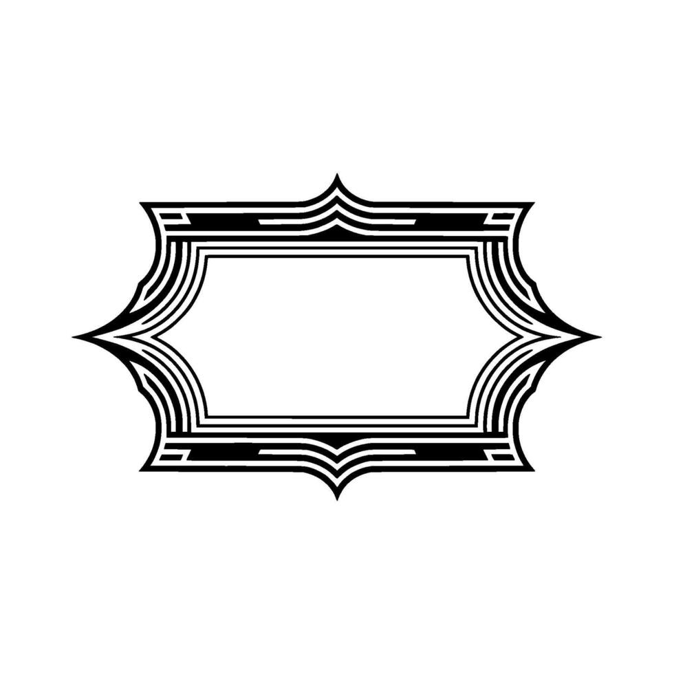 Art Deco Frame, Geometric Elegance, Minimalist, Symmetry vector