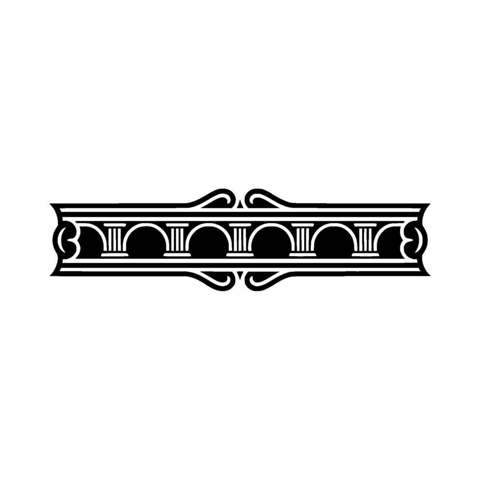 Elegant Classical Border, Vintage Element, Ornament vector