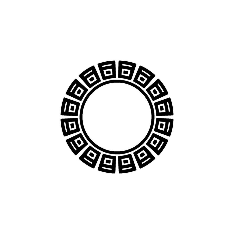 Geometric Circular Ornament, Minimalist, Pattern vector