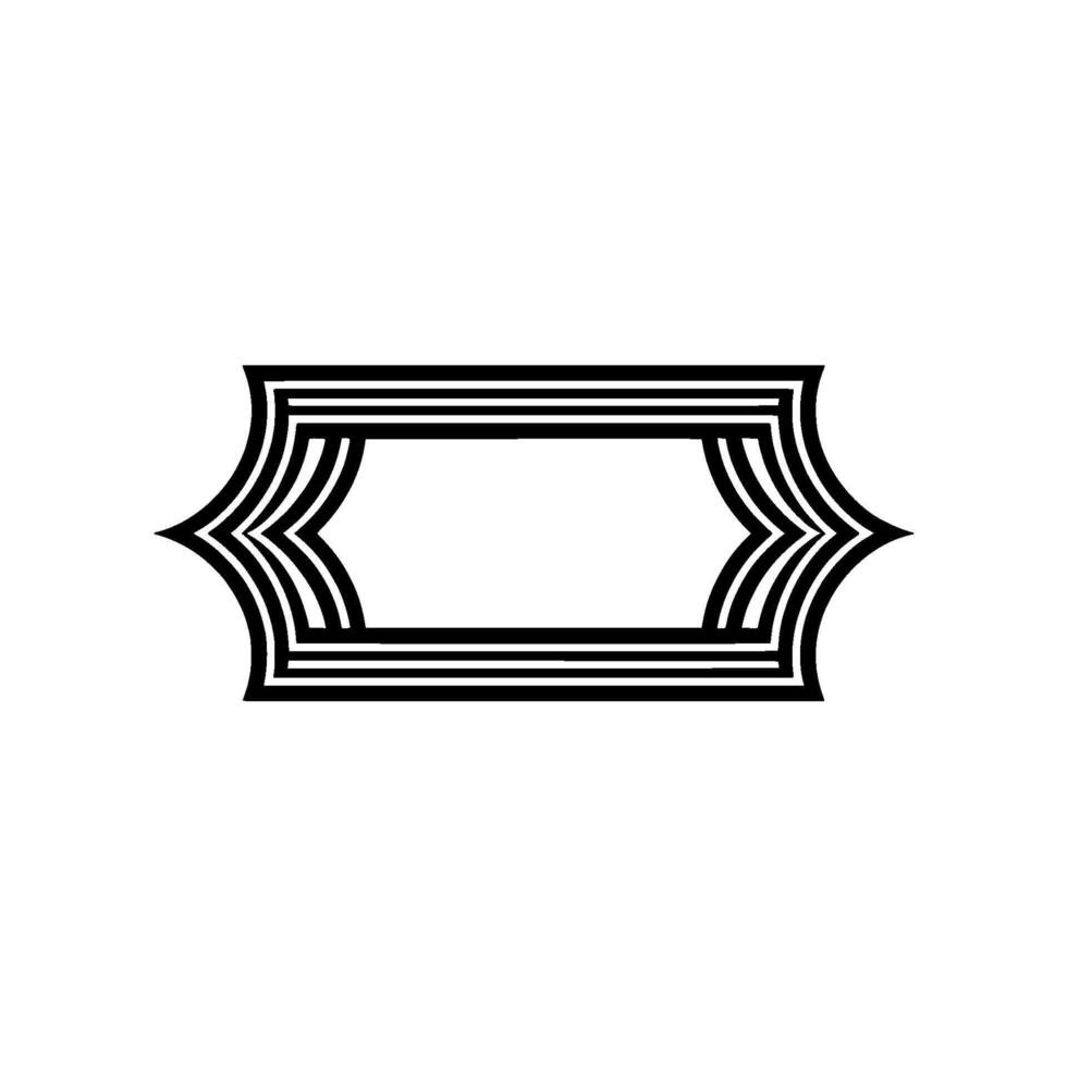 Geometric Deco Frame, Minimalist - Line vector