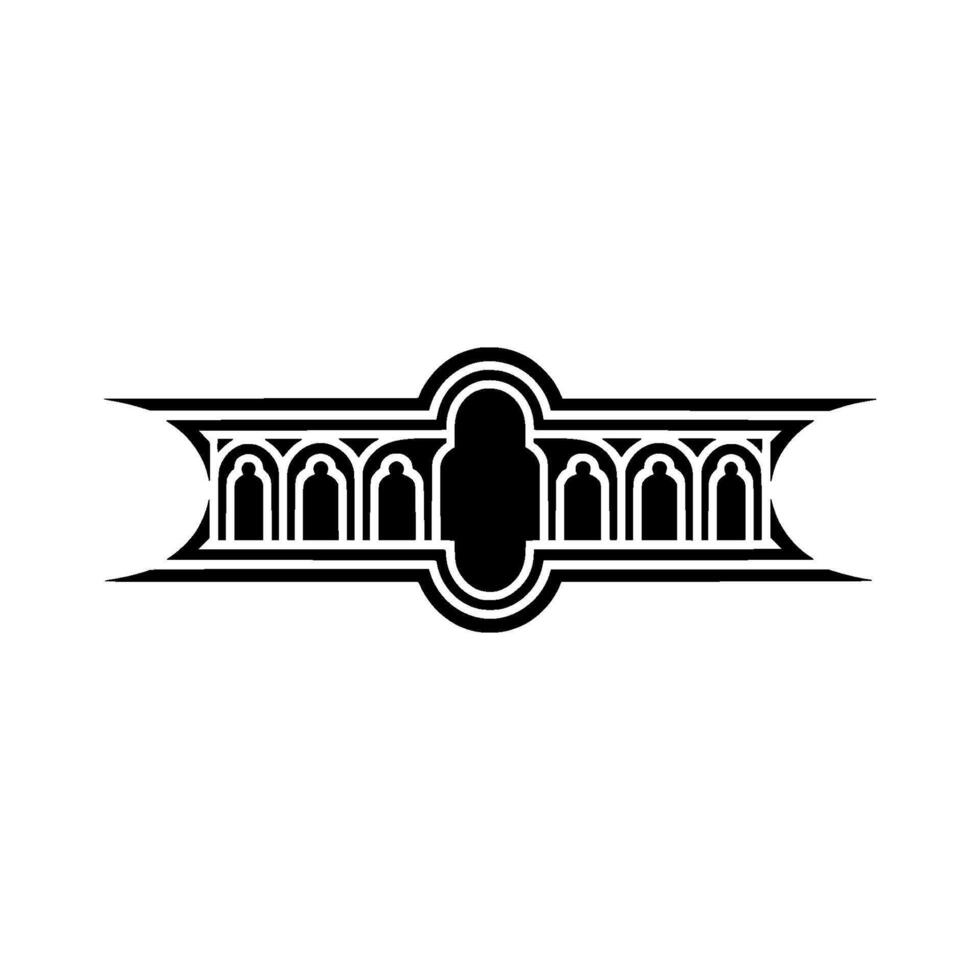 Art Deco Archway Emblem, Vintage Style, Elegant vector